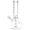 Pulsar Quad-Arm Mini Circ Perc Recycler Beaker Glass Water Pipe - 12" / 14mm F / Clear