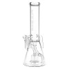 Pulsar Quad-Arm Mini Circ Perc Recycler Beaker Glass Water Pipe - 12" / 14mm F / Clear