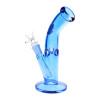 SeshGear Blue Lean Back Bent Tube Colored Glass Water Pipe - 9" / 14mm F