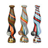 12PC DISP-Pulsar Wig Wag Chillum w/ Dichro Marble -4"/Asst Clrs