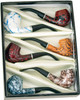 Fujima Marbled Wood Smoking Pipe | 5.5"| Assorted Designs | 6ct Box