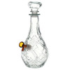 Vintage Decanter Style Glass Water Pipe w/ Cap - 9" / 14mm F / Colors Vary / Lozenge