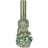 Iridescent Crouching Skeleton Soft Glass Water Pipe | 13.5" | 14mm F | Colors Vary