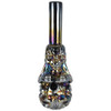 Iridescent Crouching Skeleton Soft Glass Water Pipe | 13.5" | 14mm F | Colors Vary