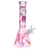 Greetings Feline Glass Beaker Water Pipe - 10" / 14mm F /  / Designs Vary
