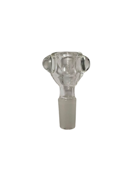 Clear Blown Bowl with Marble Handles 14mm