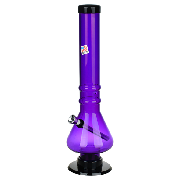 Beaker Base Acrylic Water Pipe - 12" /  Colors Vary