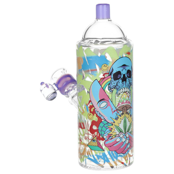 Pulsar Graffiti Series Spray Paint Glass Water Pipe Set - Source of Life / 7.5" / 14mm F