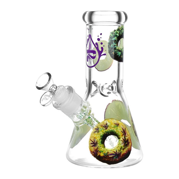 Pulsar Forbidden Donuts Design Series Glass Beaker Water Pipe - 8" / 14mm F
