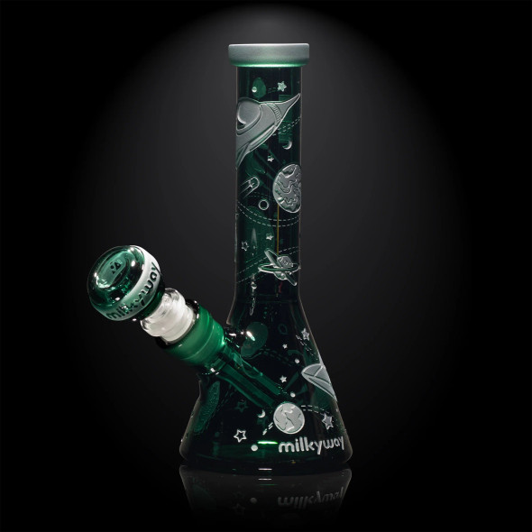 Milkyway Space Odyssey Mini Beaker  8" Teal