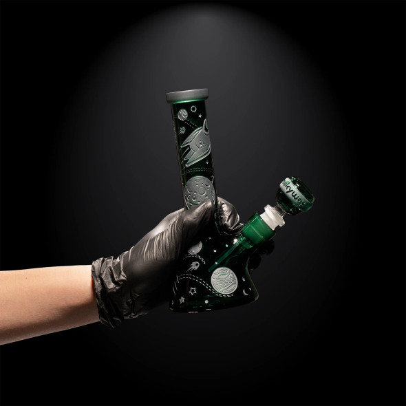 Milkyway Space Odyssey Mini Beaker  8" Teal