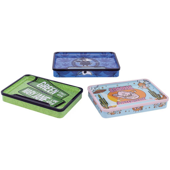 Fujima Rolling Tray Stash Box | Trendy Assortment | 8"x5.75" | 6ct Display