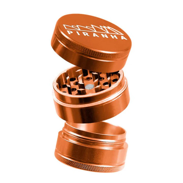 3-Piece Piranha Grinder with Storage 2.0 Orange