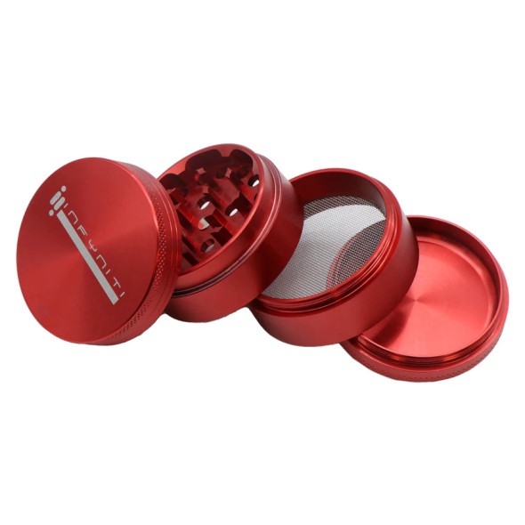 Infyniti 2.2" 4-Piece Aluminum Grinder Red