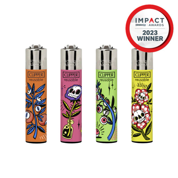 Clipper Lighter - Strange Flowers /48PC DISPLAY