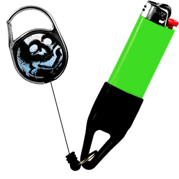 Lighter Line Retractable Lighter Holder w/ Clip - Skull Series/30CT JAR