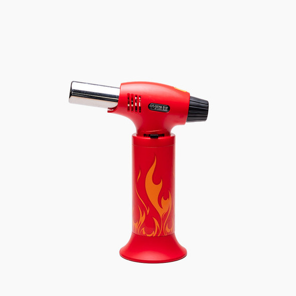 Special Blue Inferno Torch w/ Matching Tin Carrying Case Red