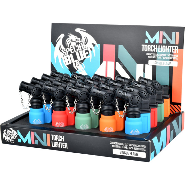 Special Blue Torch Display of 20 - Solid Mini