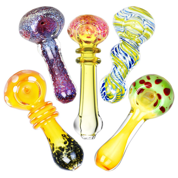 40PC BUNDLE- Fancy Worked Spoon Pipe - 3.25"-3.5"/Assorted