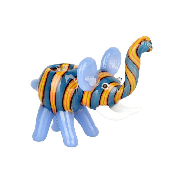 Mini Wig Wag Elephant Glass Hand Pipe - 3" 5ct Bundle Assorted