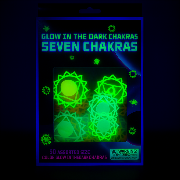 Glow In The Dark Wall Stickers - 50pk / Sunbursts / Assorted Colors