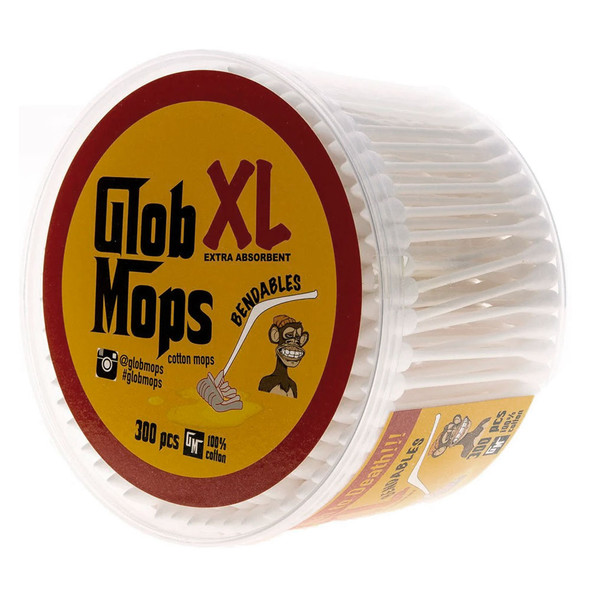 Glob Mops XL Bendable Cotton Swabs Extra Absorbent - Pack of 300