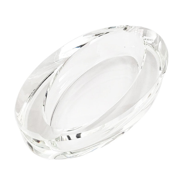 Glass Crystal Ashtray - Oval Slant