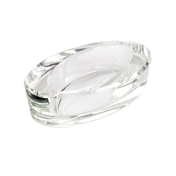 Glass Crystal Ashtray - Oval Slant