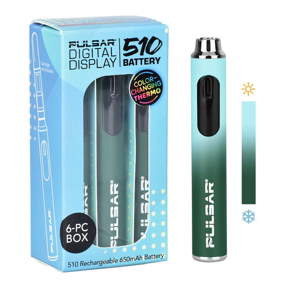 24CT DISPLAY - Pulsar Digital Display Thermo Change 510 Battery - 650mAh / Assorted Colors