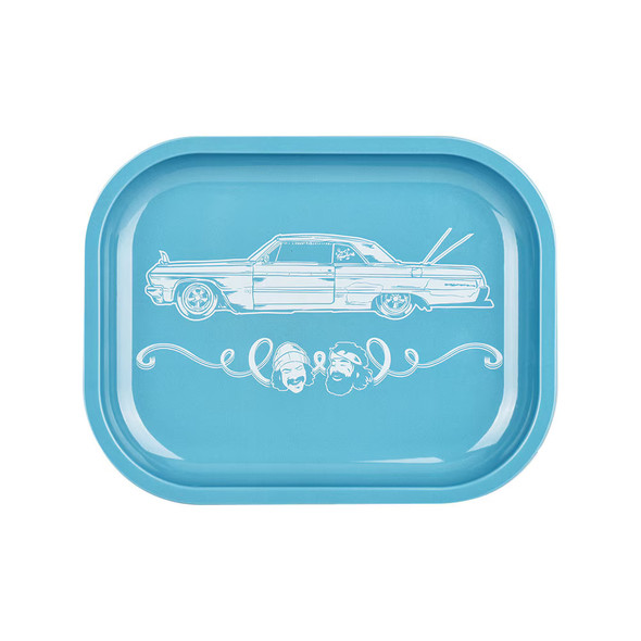 Cheech & Chong x Pulsar Mini Metal Rolling Tray 7"x5.5"