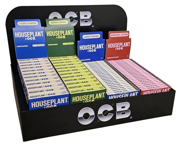 OCB Pre-Pack - HOUSEPLANT w/ HOUSEPLANT OCB Organic Hemp Double, Brown Rice 1 1/4 + Filters, Bamboo Slim + Filters, Bamboo Cones 1 1/4 10-Pack