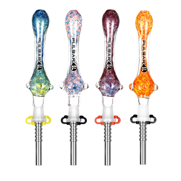 Pulsar Candy Frit Twist Dab Straw - 7.5"