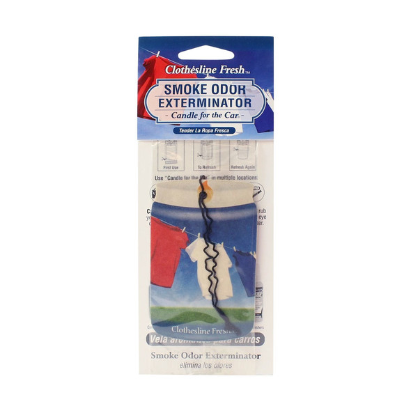Smoke Odor Exterminator Car Air Freshener - Clothesline Fresh
