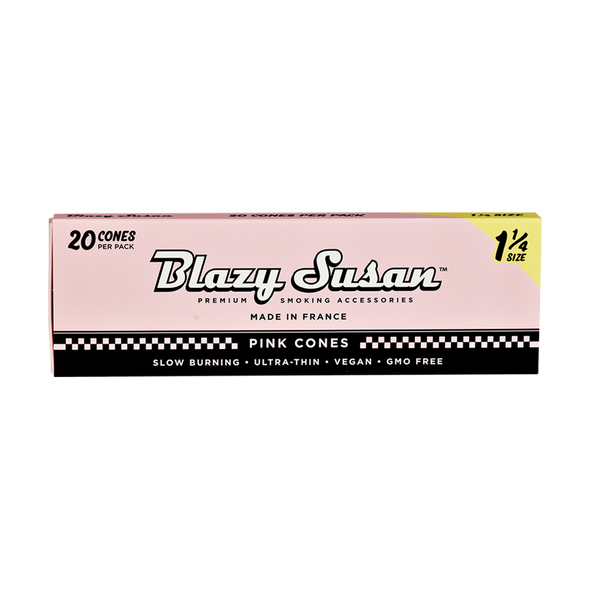 Blazy Susan Pre-Rolled Cones Slide Box - 1 1/4 / 20pc / Pink/ 12PK DISPLAY