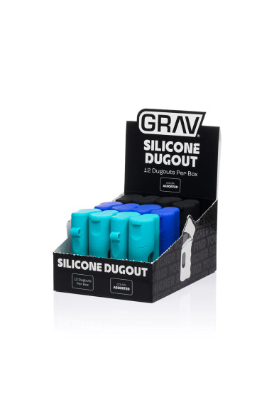 GRAV Silicone & Glass Dugout - X" / Assorted Colors /12CT DISPLAY