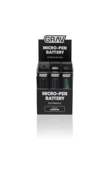 GRAV Micro Pen Variable Voltage Battery - 130mAh / Assorted Colors /15CT DISPLAY