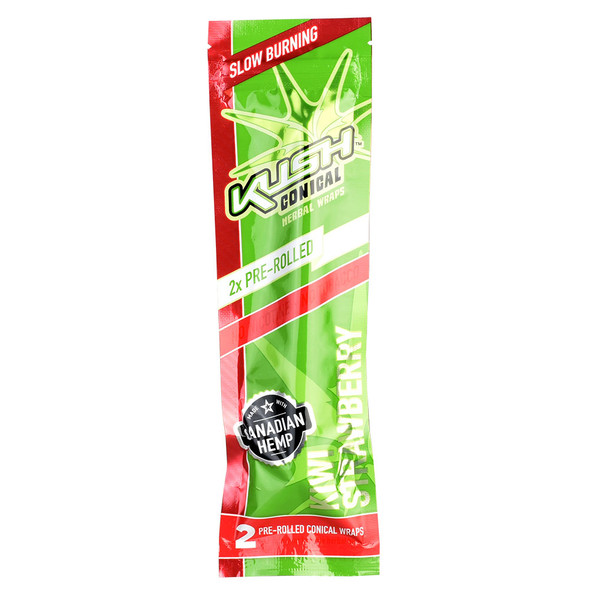 15PC DISPLAY - Kush Conical Herbal Wraps - 2pk / Kiwi Strawberry