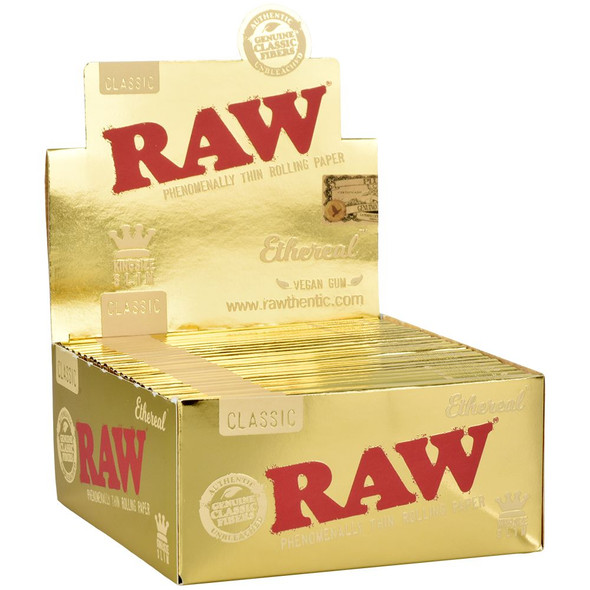 Raw Ethereal Rolling Papers - Classic / 32pc / King Size Slim/50CT DISPLAY