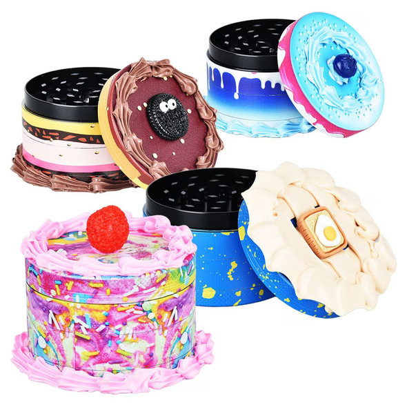 2.5" Birthday Cake Grinder - 4pc