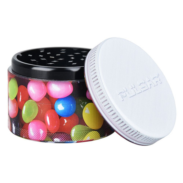 Pulsar Design Series Aluminum Grinder - 4pc / 2.5" / Jelly Beans