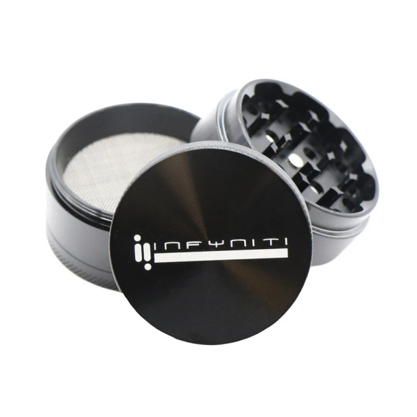 Infyniti 2.2" 4-Piece Aluminum Grinder Black