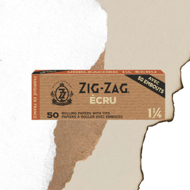 Zig-Zag Unbleached 1 1/4 Paper + Unbleached Tips COMBO