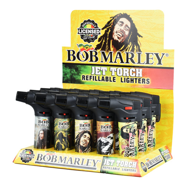 Bob Marley Refillable Torch Lighters - 4.5" / Babylon Assortment /15CT DISPLAY