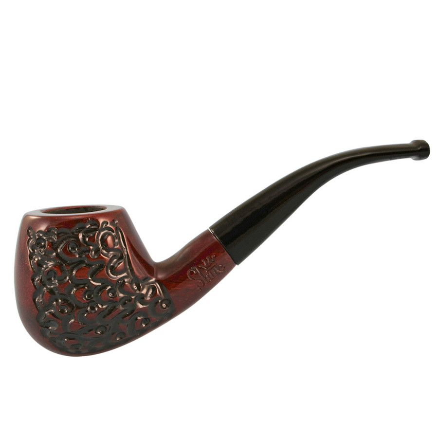 5.5" Engraved Bowl Wooden Shire Pipe