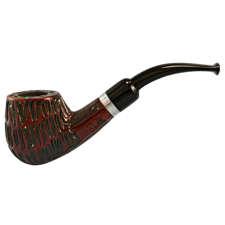 5.25" Engraved Brandy Wooden Shire Pipe