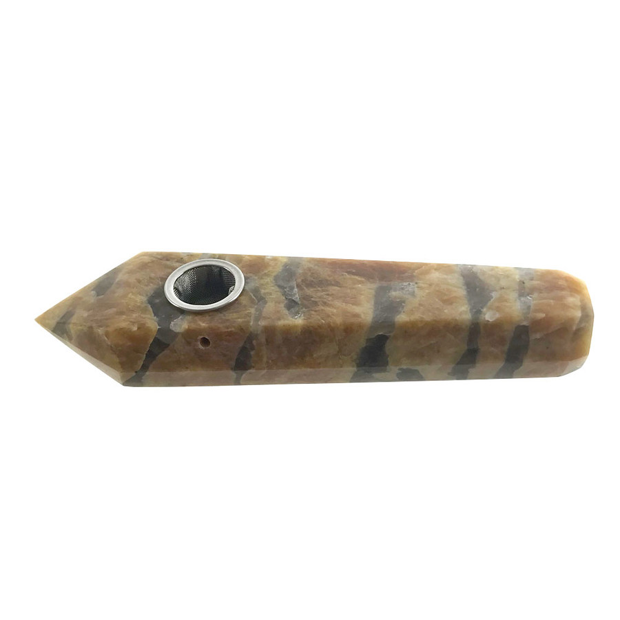 Leopard Skin Crystal Hand Pipe