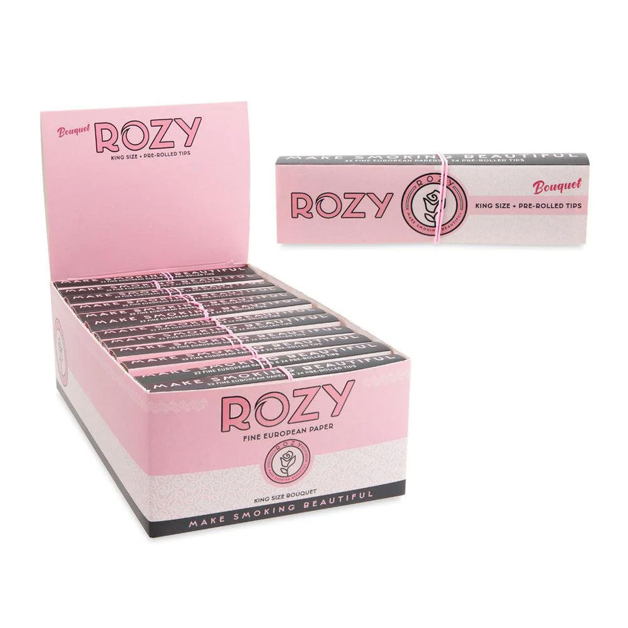 Rozy King Size Papers with Tips