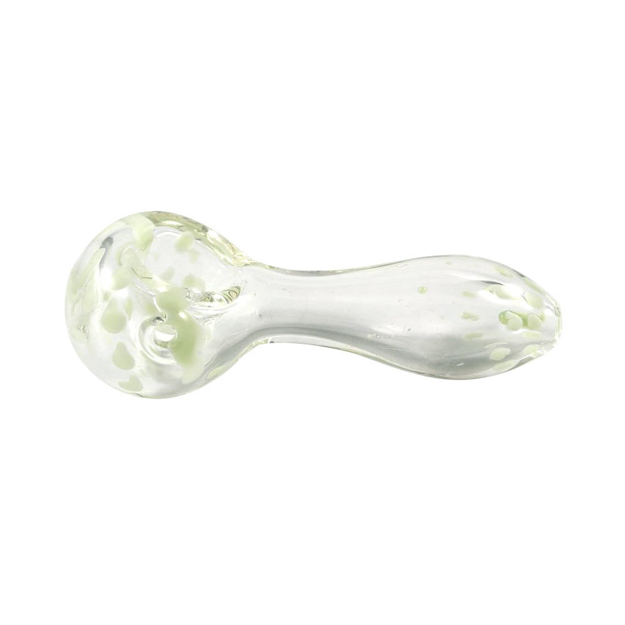 3.75" Clear Spoon with Dots on Head & Mouthpiece