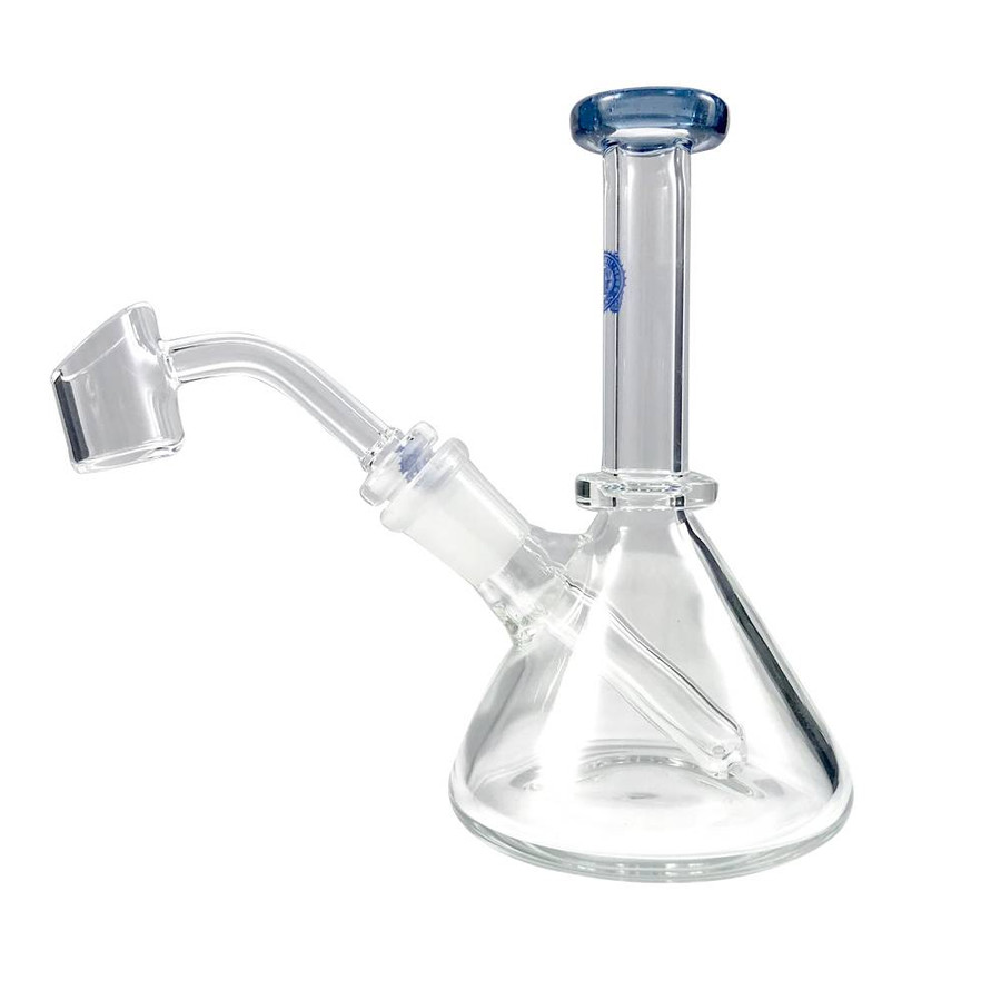 Infamous Glass 5.5" Mini 10mm Beaker w/ Maria, Colour Accent & Banger