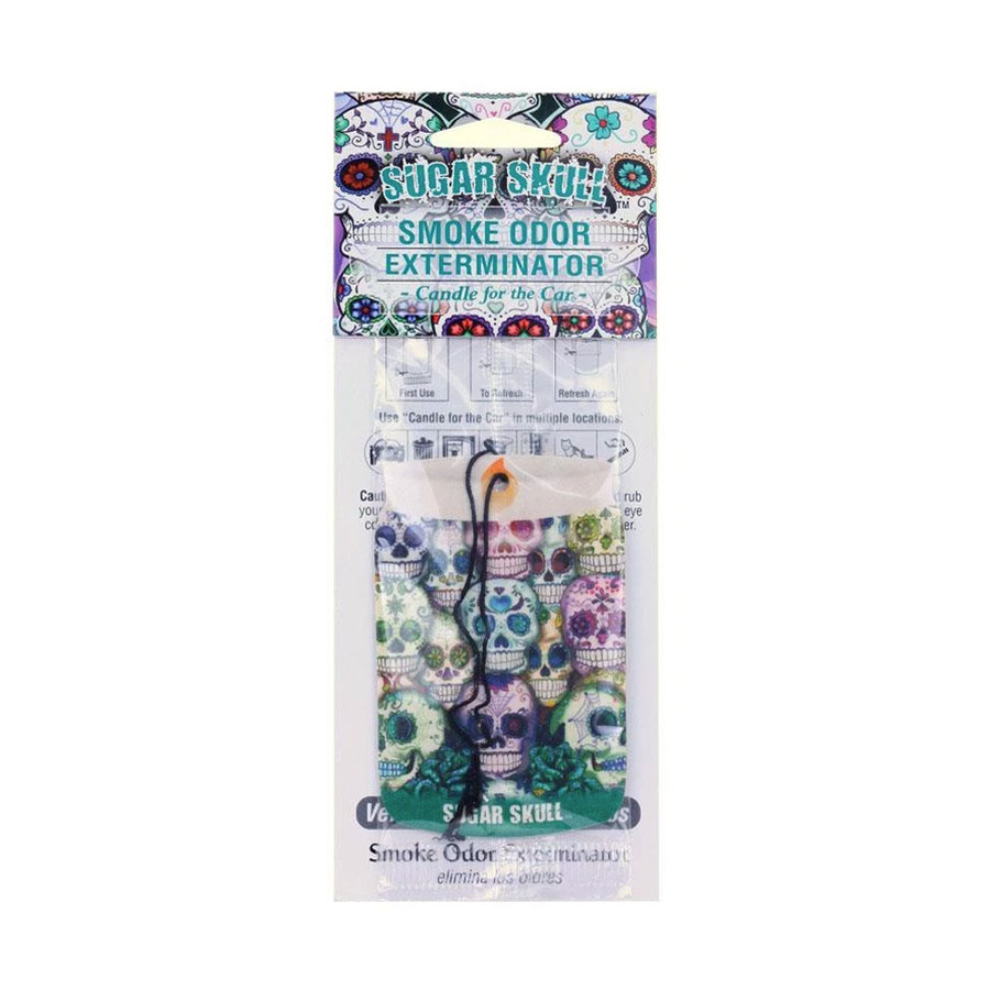 Smoke Odor Exterminator Car Air Freshener - Sugar Skull